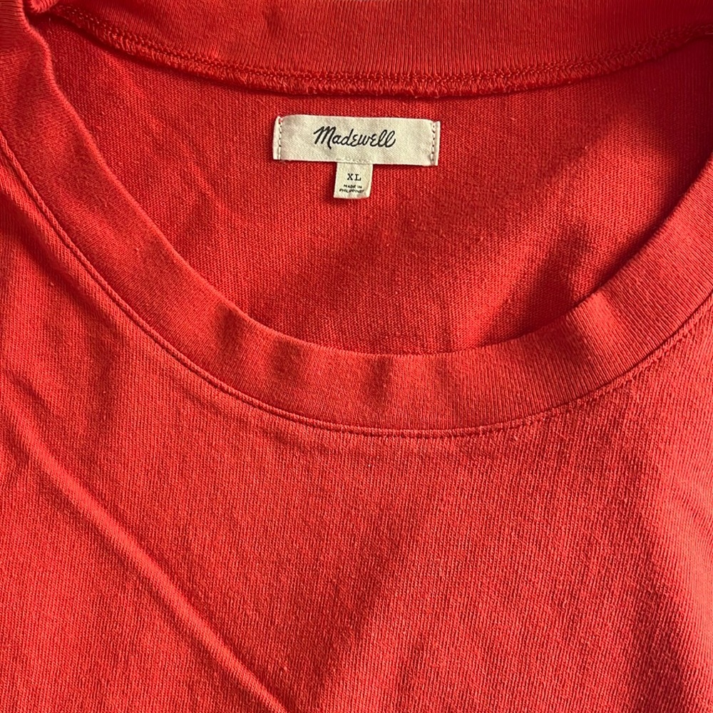 Madewell Cotton Deep Orange Shirt